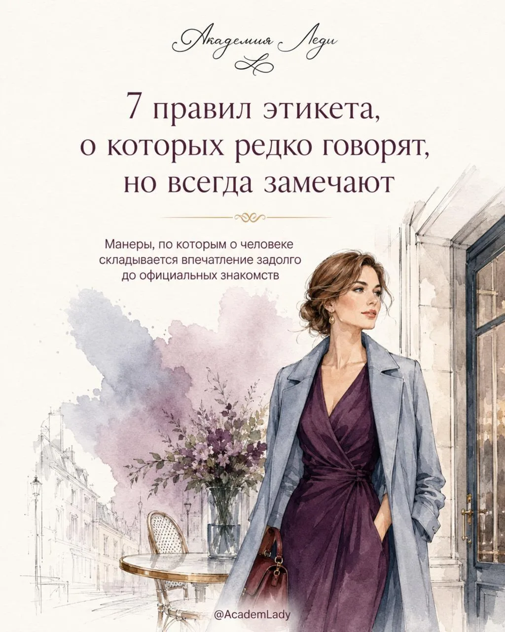 🌸 Правила этикета, о которых редко говорят, но их всегда замечают