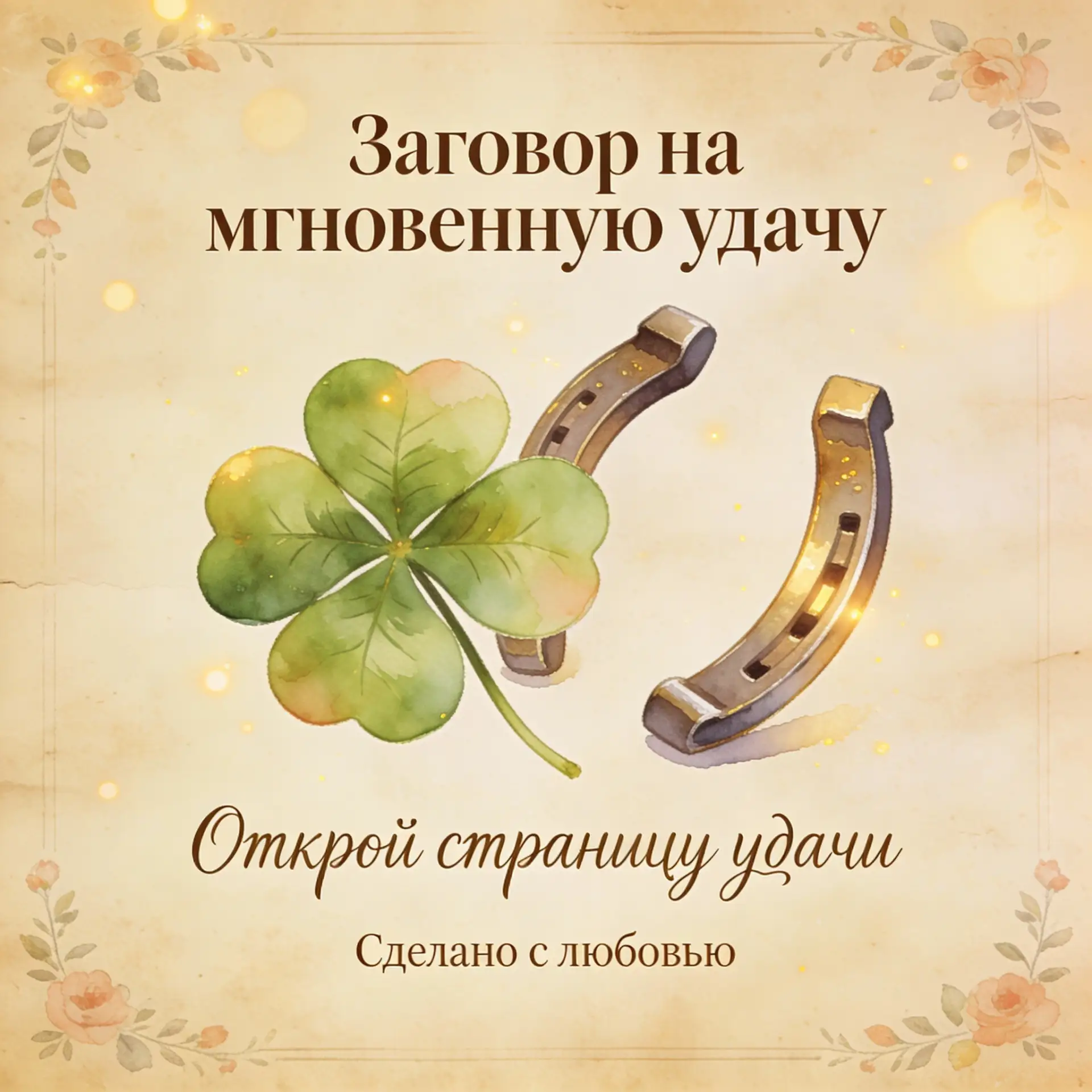 🕊 Заговор на мгновенную удачу