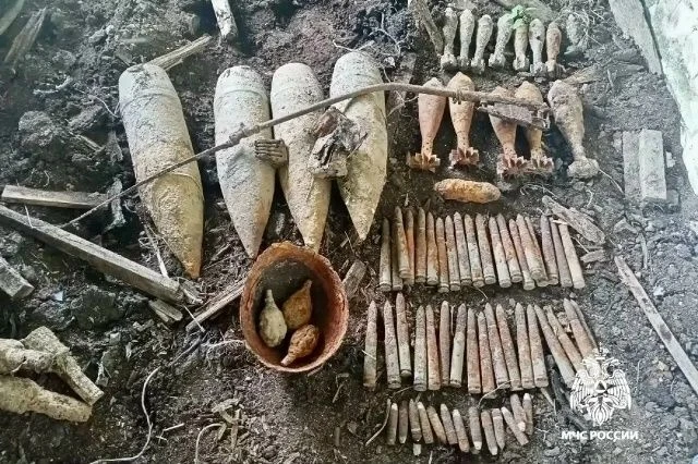 В ТВЕРСКОЙ ОБЛАСТИ ОБНАРУЖЕНЫ ДЕСЯТКИ СНАРЯДОВ И ГРАНАТ ВРЕМЁН ВОЙНЫ По оперативной информации Главн