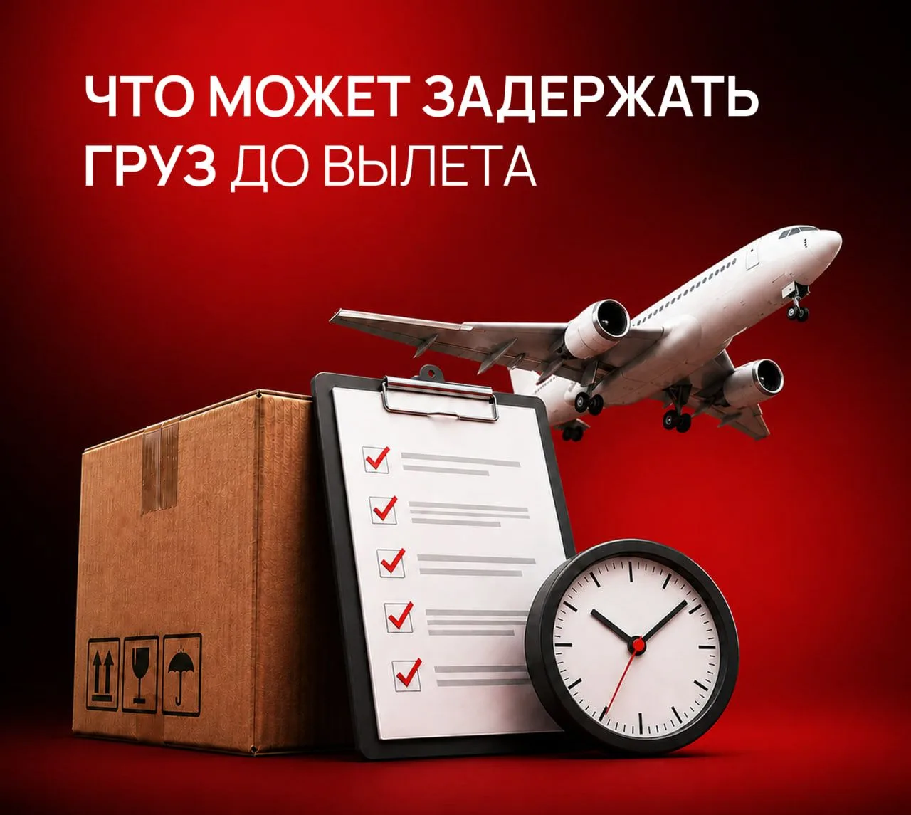 ⌛ Что может задержать экспортный груз до вылета

Даже при подтверждённом бронировании и готовых доку