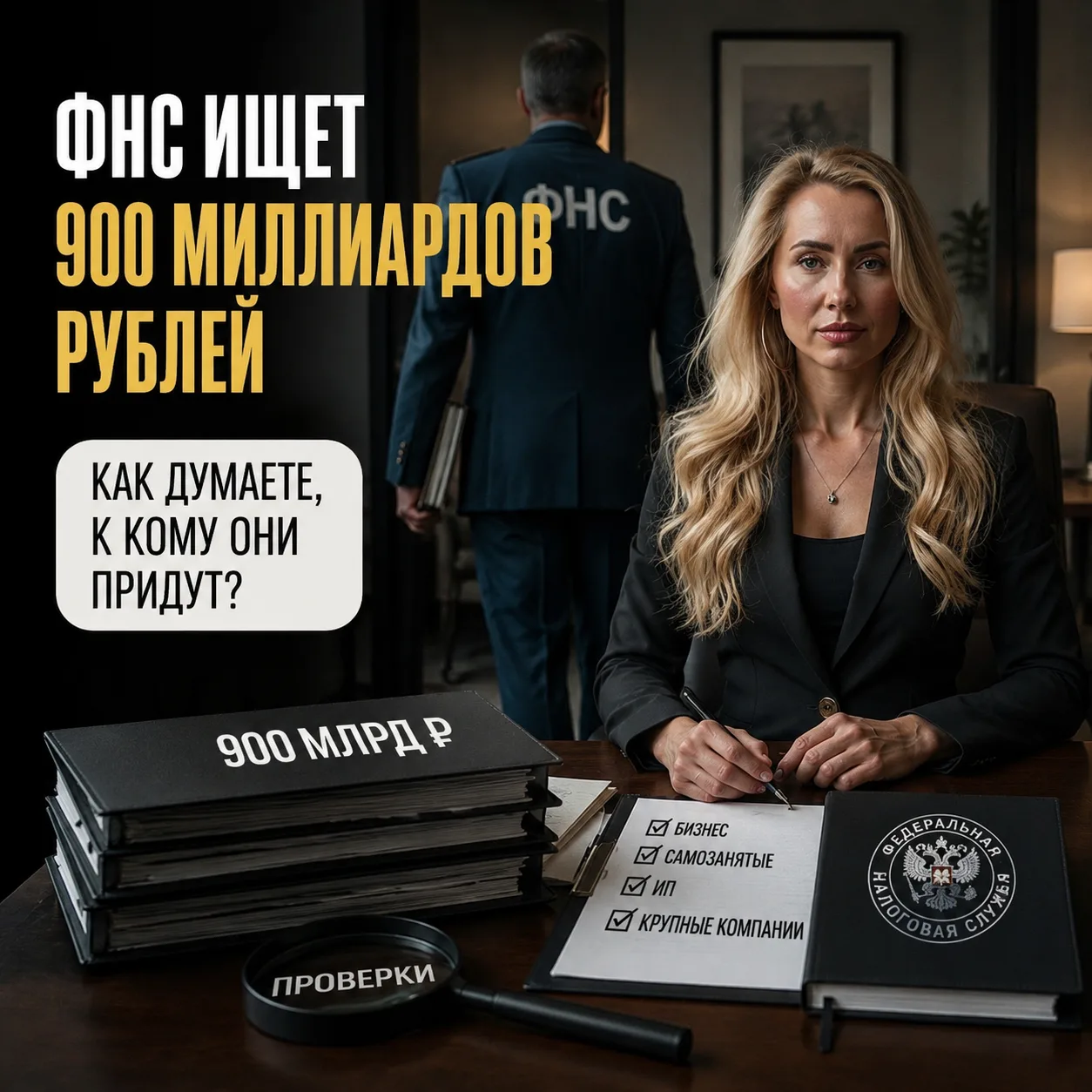 ⚡️ ФНС ищет 900 миллиардов рублей. Как думаете, к кому они придут? 

Свежая статистика от аналитиков