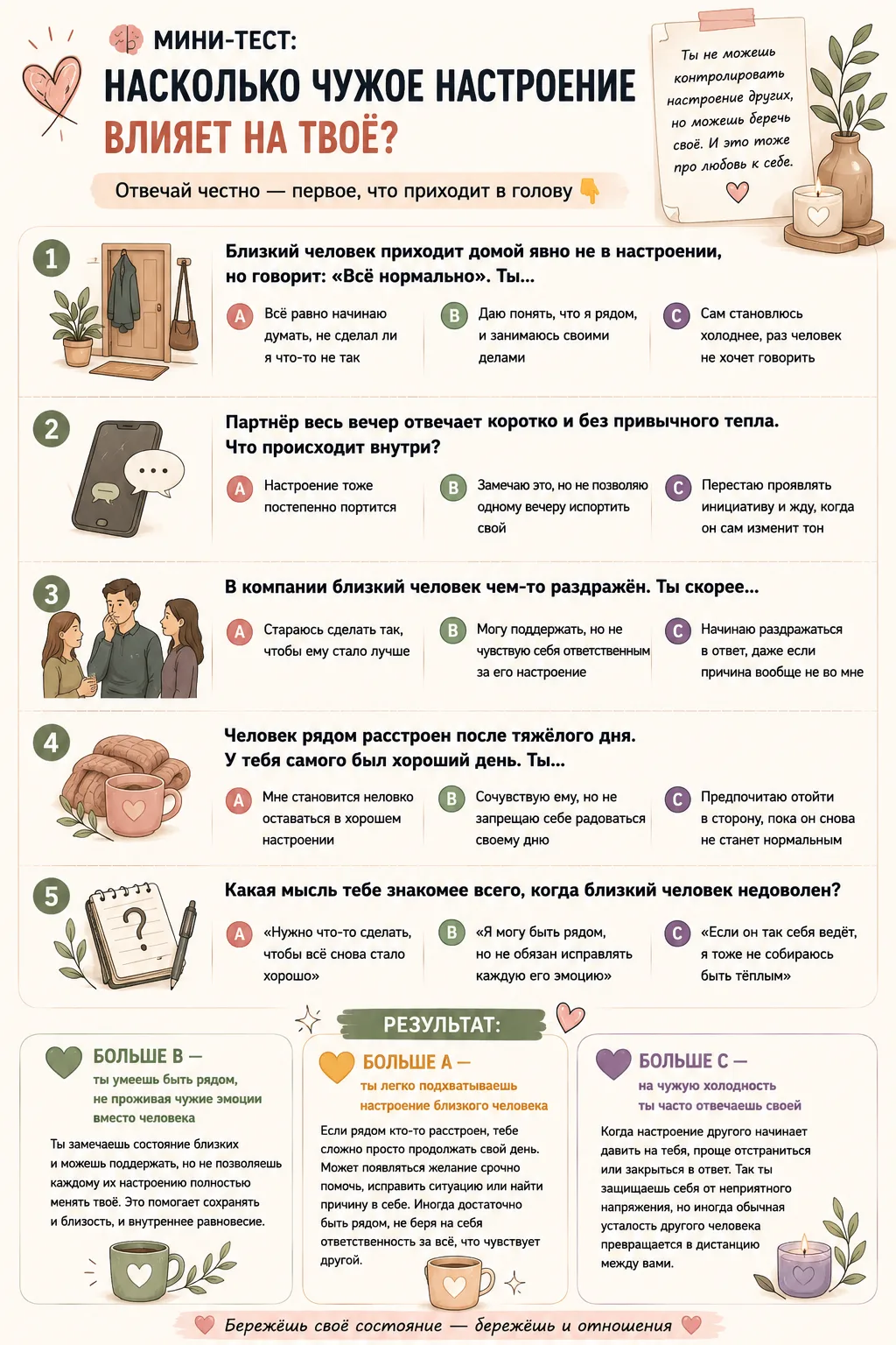 🧠 Мини-тест: насколько чужое настроение влияет на твоё?