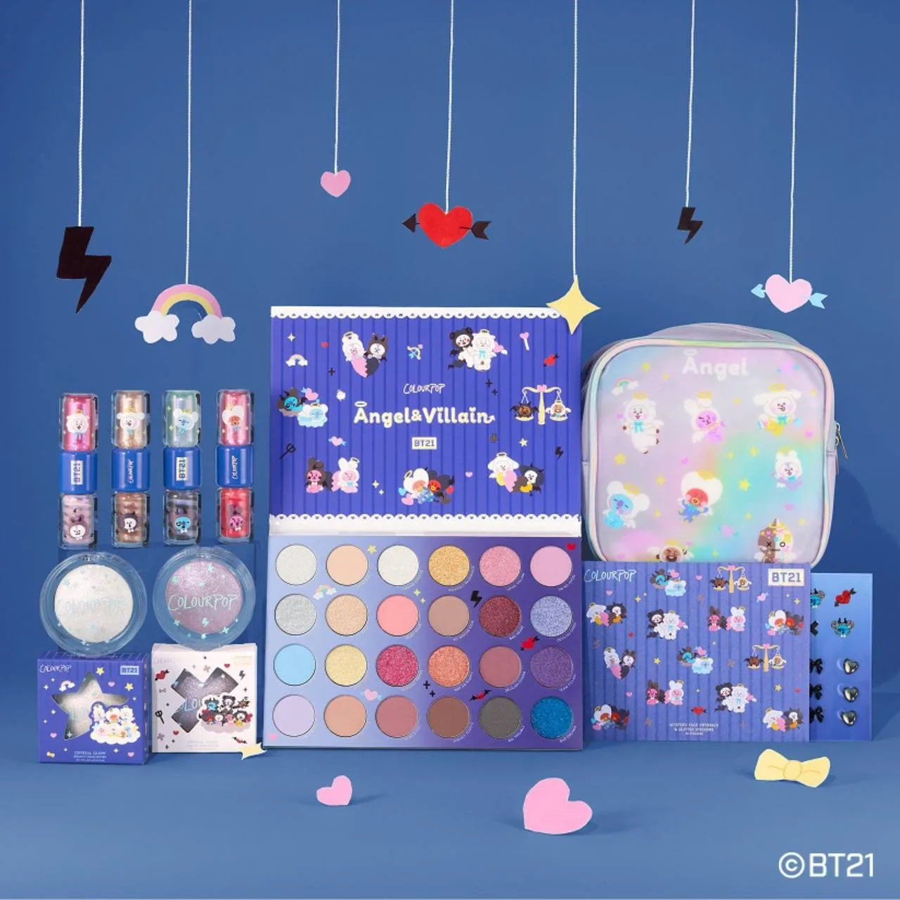 ColourPop запустили коллабу с BT21 — мультяшными альтер-эго BTS: большая палетка ярких ...