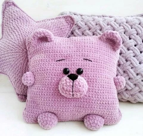 Подушка Мишка
Автор: ekko_knits

• Вязание для детей •