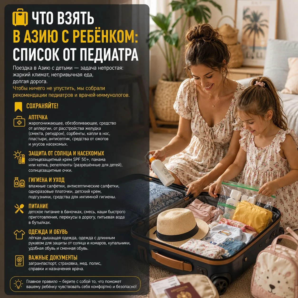 Что взять в Азию с ребёнком: список от педиатра.