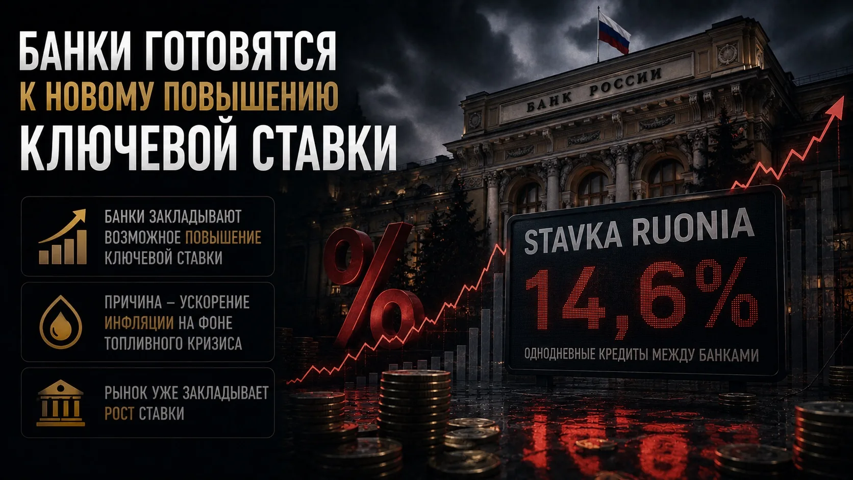 🏦 Банки готовятся к новому повышению ключевой ставки