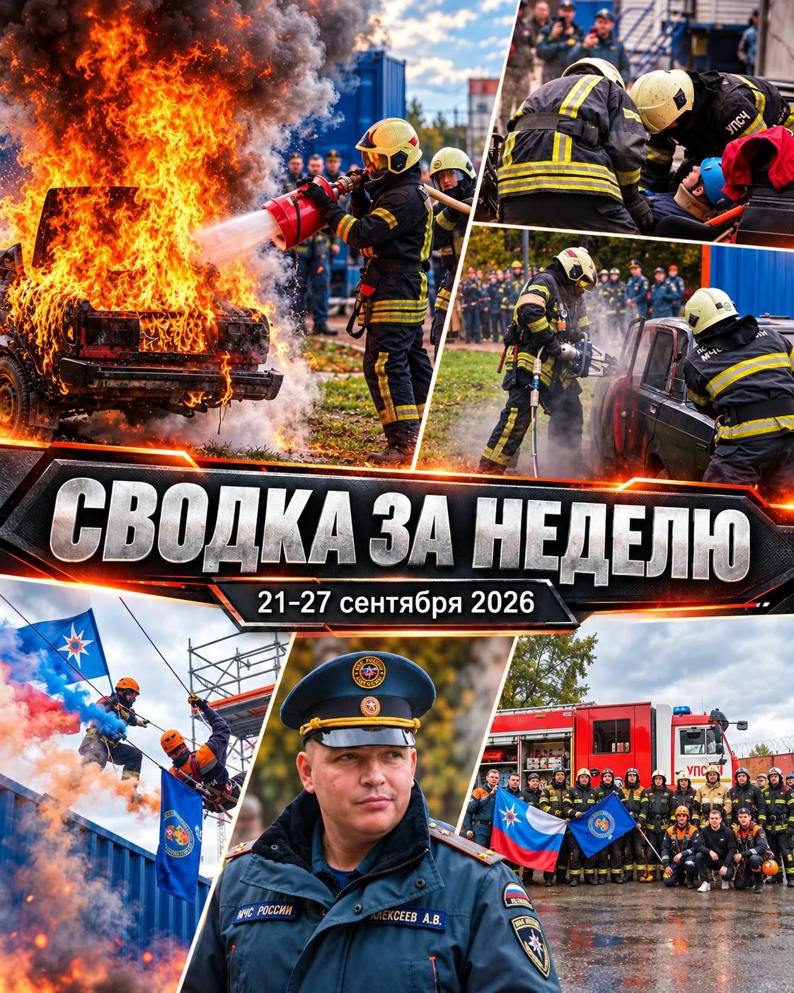 🚒 Выезды УПСЧ за неделю | 21–27 сентября 2026 года