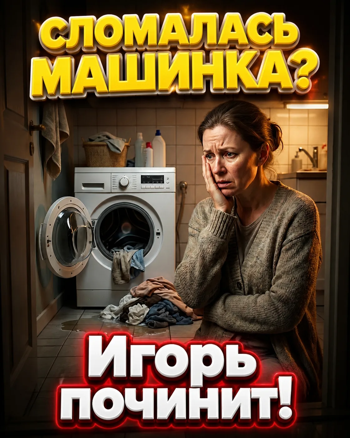 Стиралка зашумела, потекла, перестала сливать или просто встала с мокрым бельём внутри? 😰