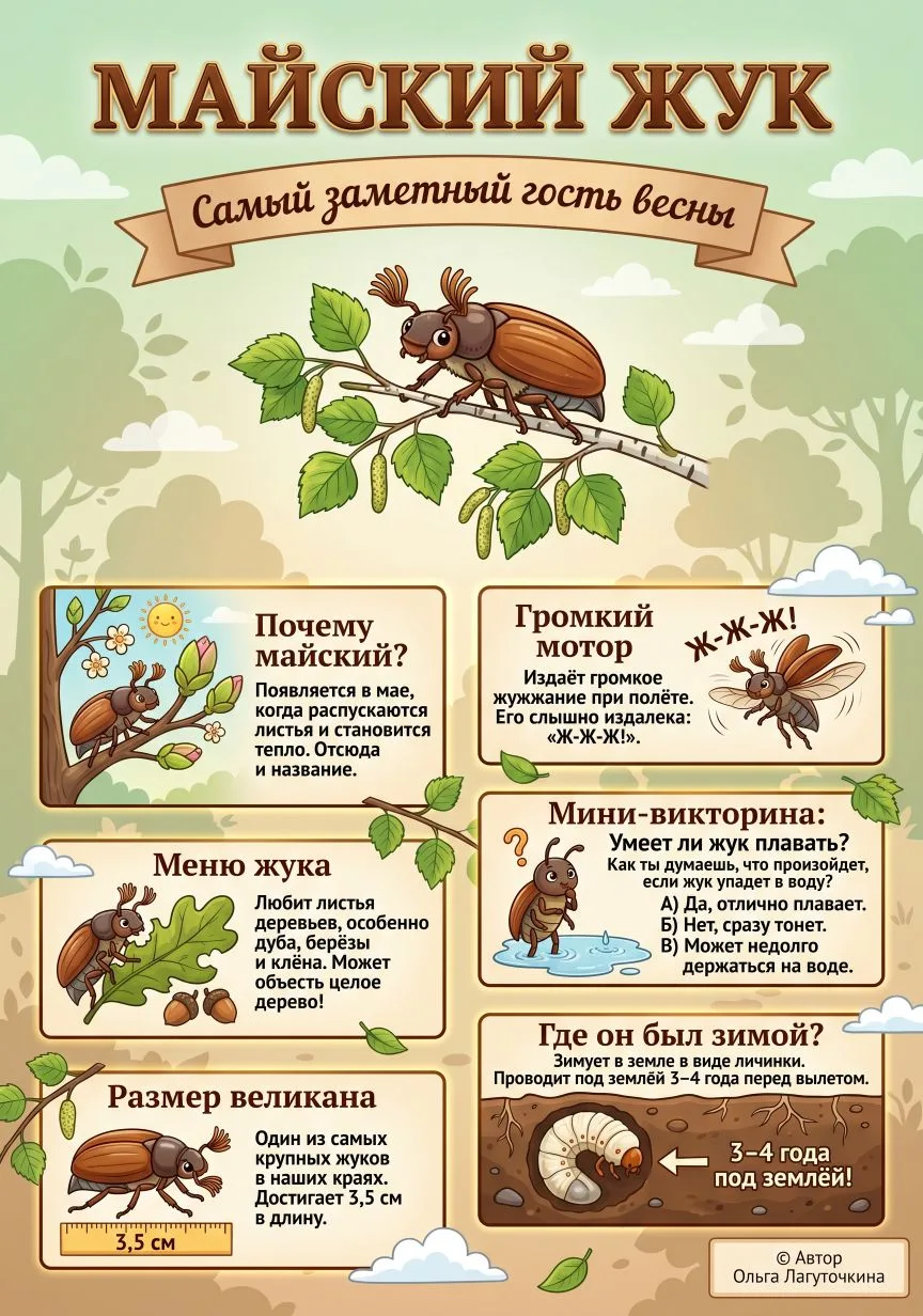 Майский жук — вестник тепла