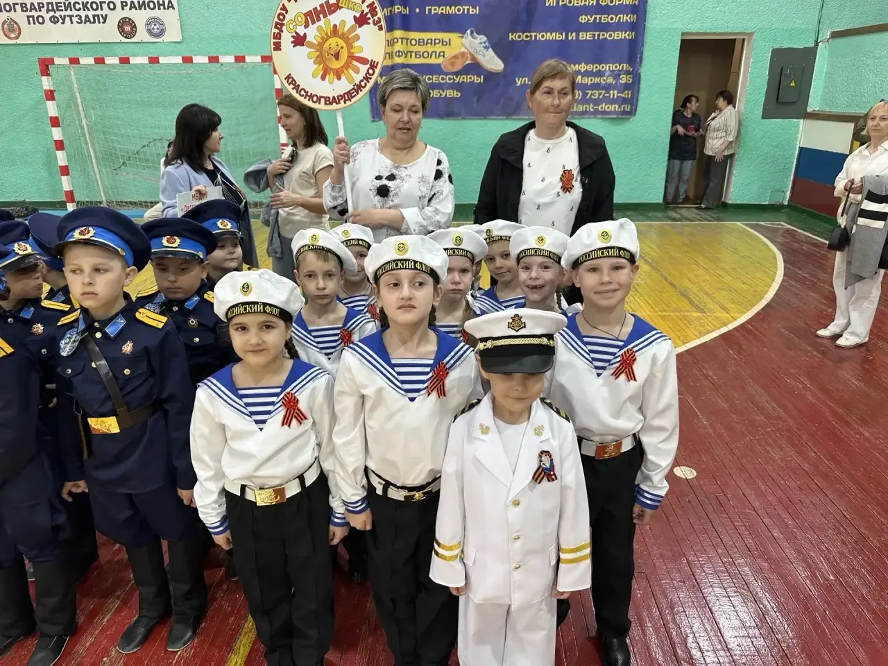 Воспитанники нашего детского сада приняли участие в конкурсе смотра строя и песни среди  дошкольных 