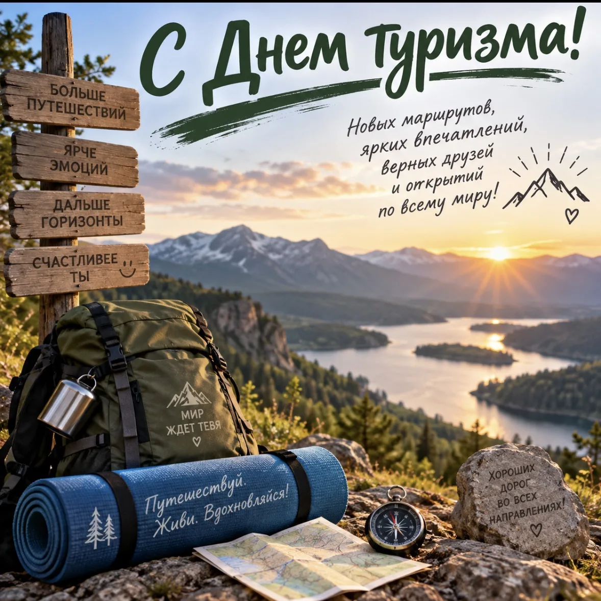 🏕️ Всех, чья жизнь неразрывно связана с дорогой, рюкзаками и новыми горизонтами — с Дн...