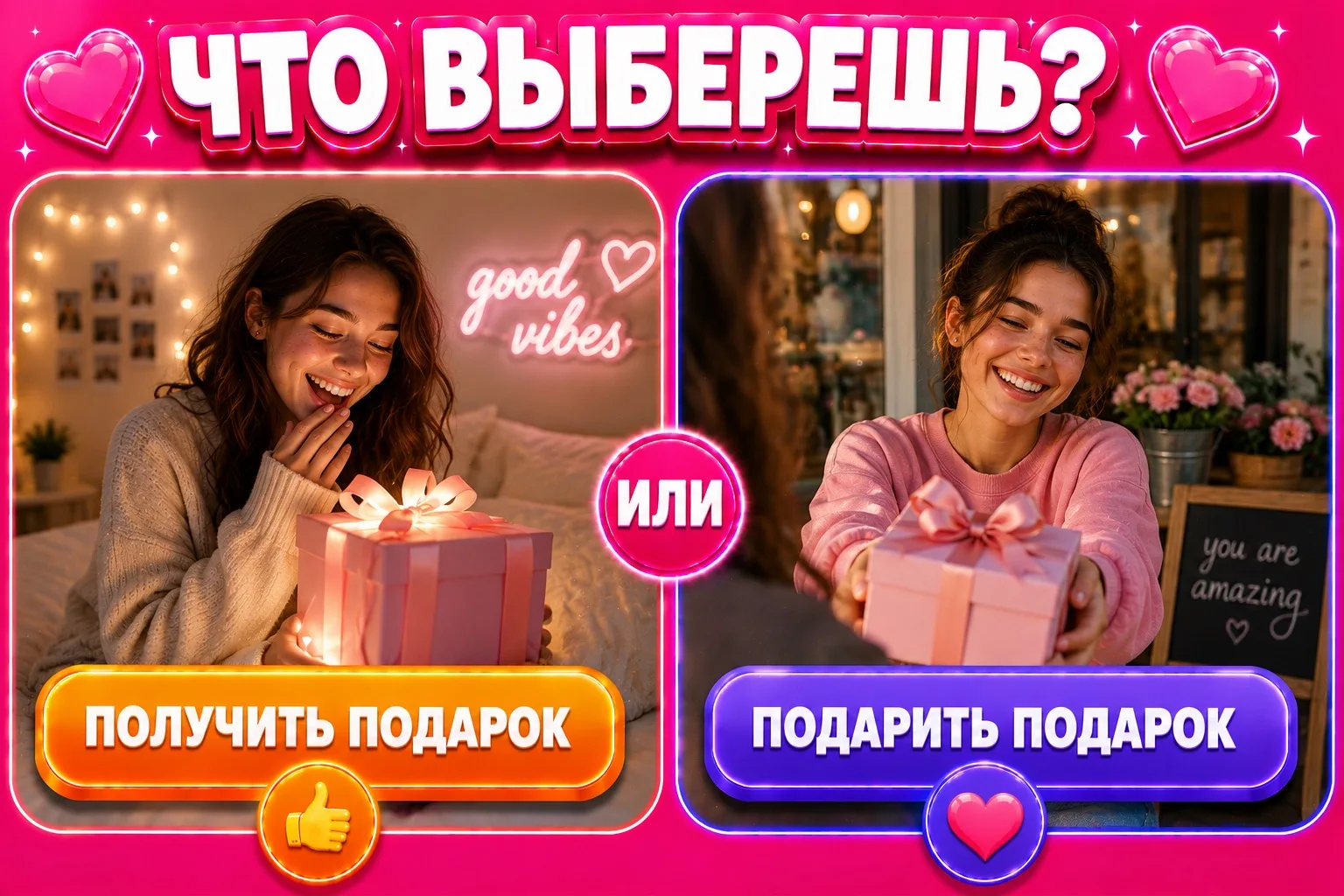 Получить подарок или подарить подарок?