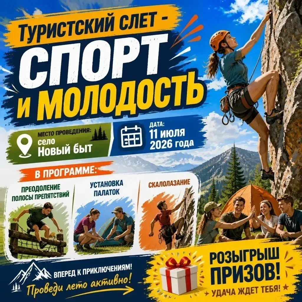 🔥ТУРИСТСКИЙ СЛЁТ «СПОРТ И МОЛОДОСТЬ»