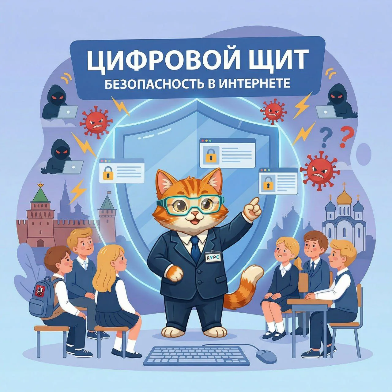 Цифровой щит: о чём говорили с подмосковными школьниками 2 марта на "Разговорах о важном" 🛡  2 марта