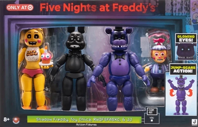 Первый взгляд на предстоящий набор 

World of FNaF из 4 фигурок: Игрушечная Чика (без клюва), Тень Б