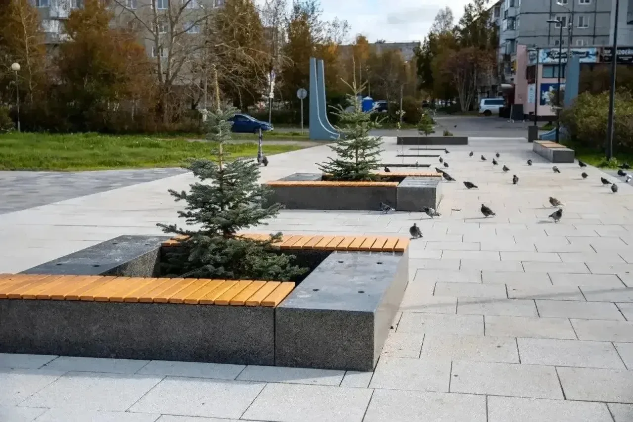 В Северодвинске завершили первый этап благоустройства набережной им. Александра Зрячева👍