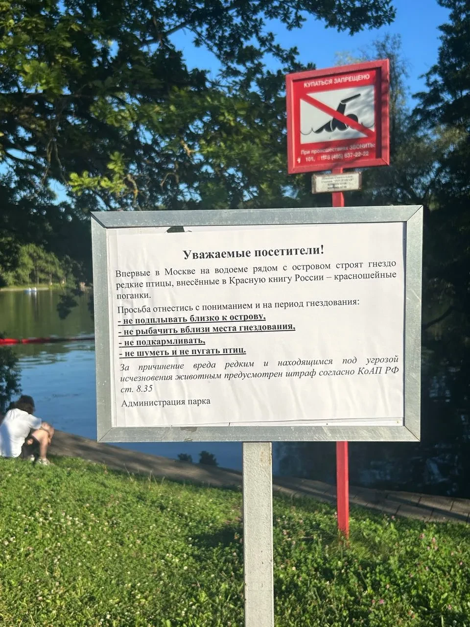 🚫 На Ивановских прудах защитили гнездо краснокнижных птиц

Рядом установили информационную табличку
