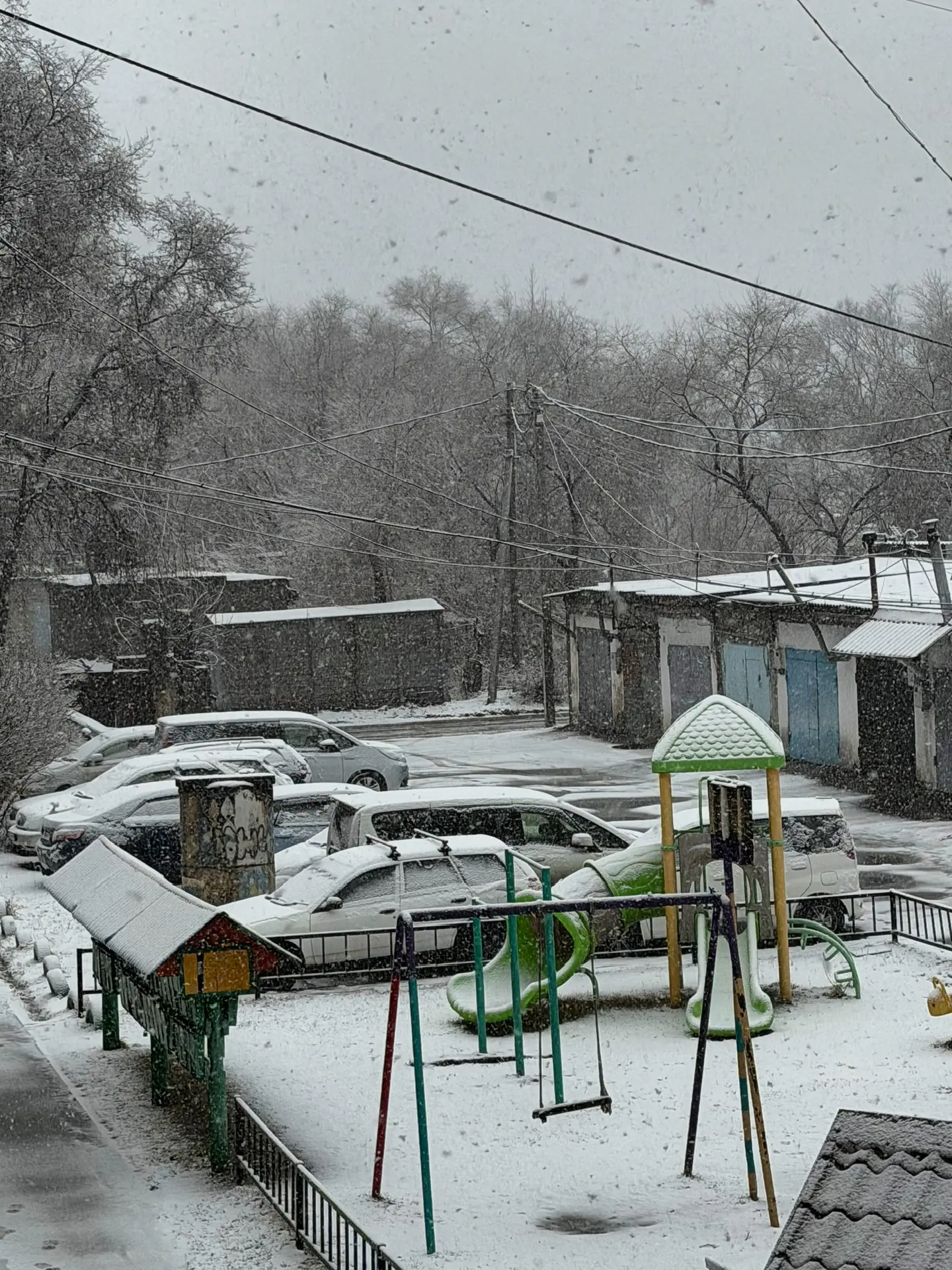 ❄️ В Свободном — снег  Погода в Свободном решила устроить небольшой «камбэк зимы».   До лета осталос