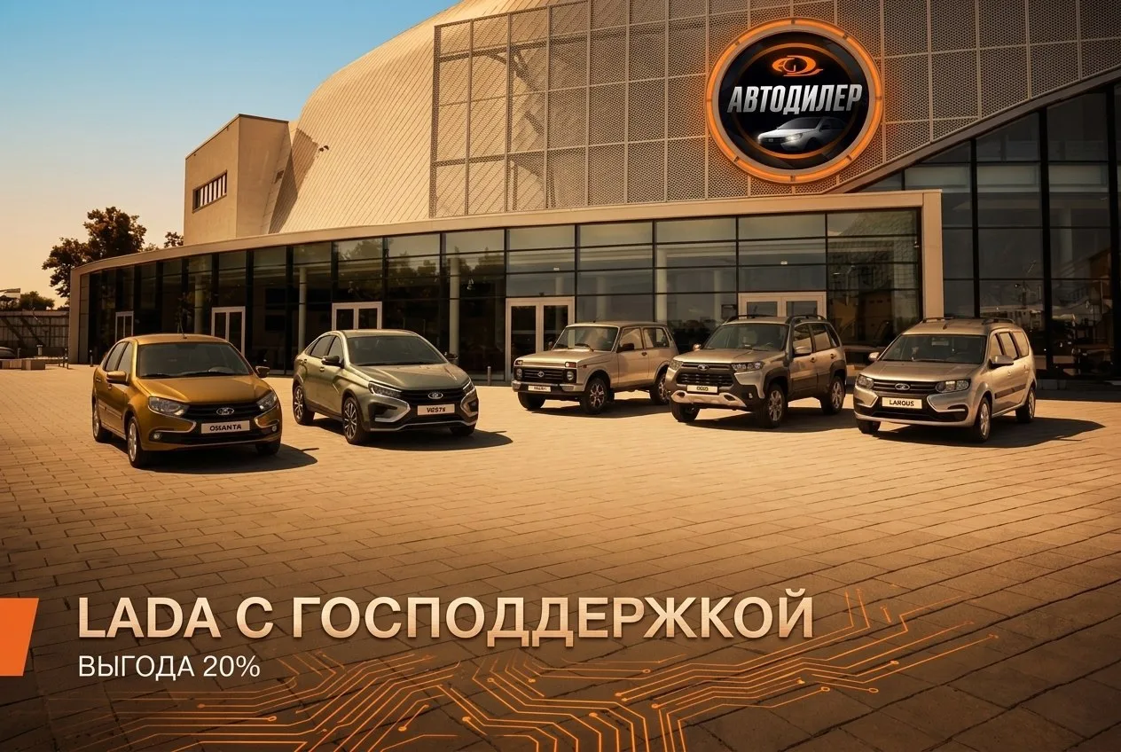 Все автомобили LADA 2026 года доступны в Автодилер по программе господдержки с выгодой ...