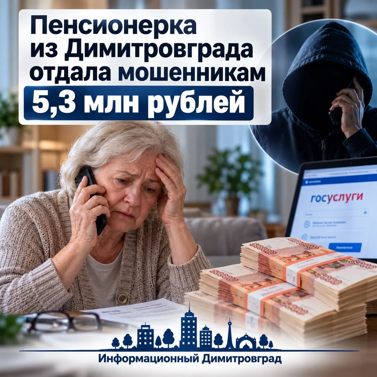 Димитровградская пенсионерка перевела мошенникам более 5 миллионов рублей