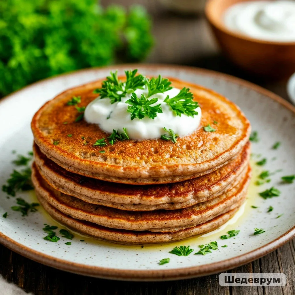 ГРЕЧНЕВЫЕ ОЛАДЬИ С ЙОГУРТОВЫМ СОУСОМ — ПРОСТО И ПОЛЕЗНО! 🥞🌿✨