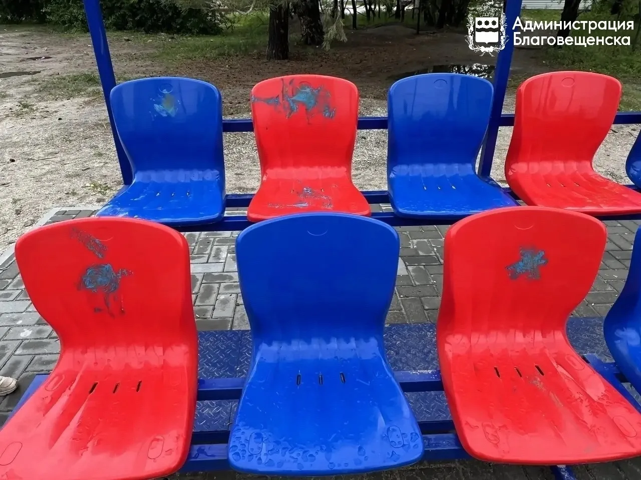 В Белогорье вновь пострадала недавно открытая спортивная площадка 🏀⚠️