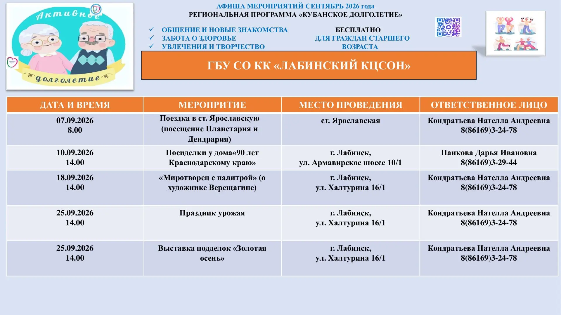 🍁 Осень только вступает в свои права, а программа «Кубанское долголетие» уже готовит д...