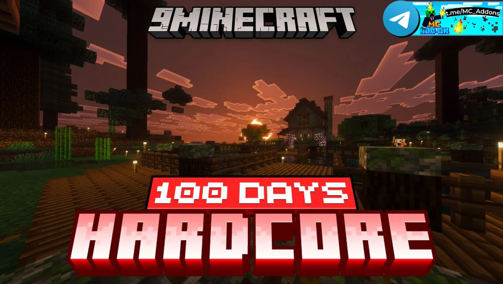 Карта Hardcore 100 Days (26.x, 1.21)

позволит вам исследовать полностью обустроенный мир выживания 