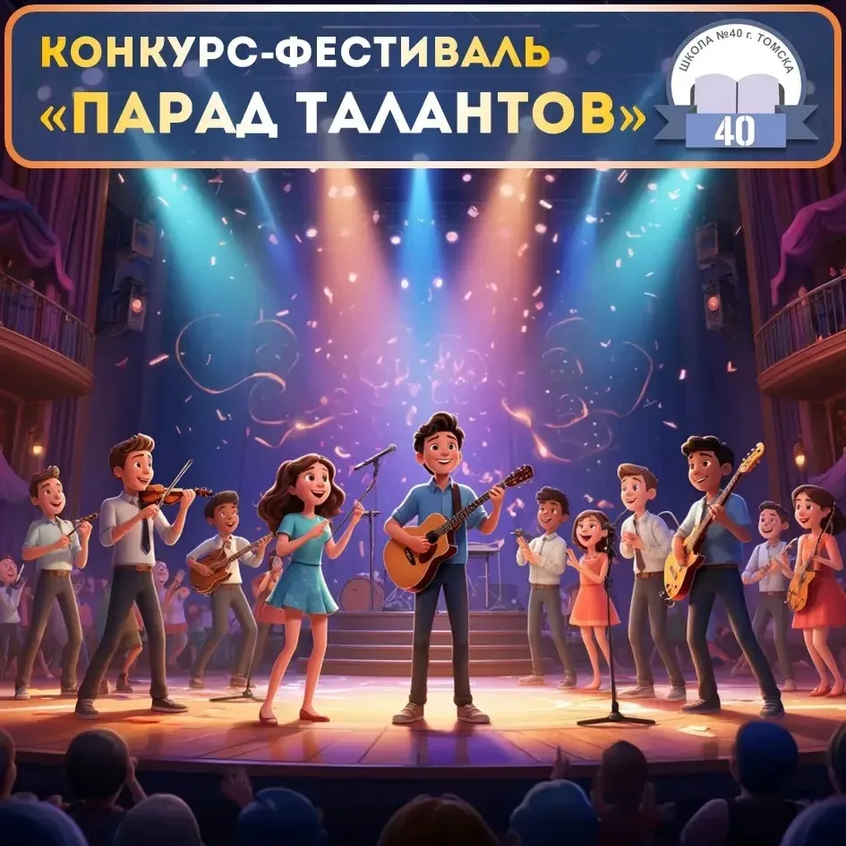 ✨20 марта в нашей школе пройдёт конкурс-фестиваль «Парад талантов»🌟  Принять участие в конкурсе-фест