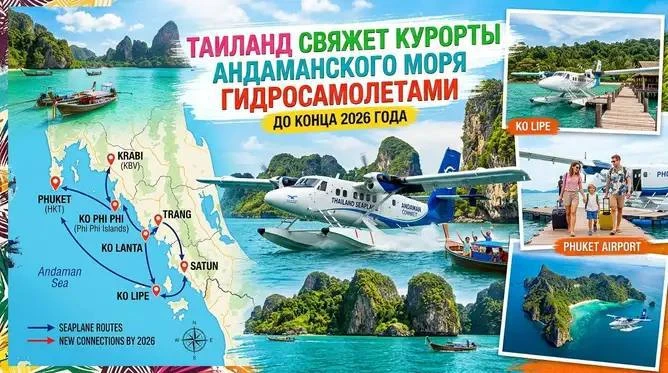 Отдых на юге Таиланда станет мобильнее: правительство запускает сеть гидросамолетов между Пхукетом и