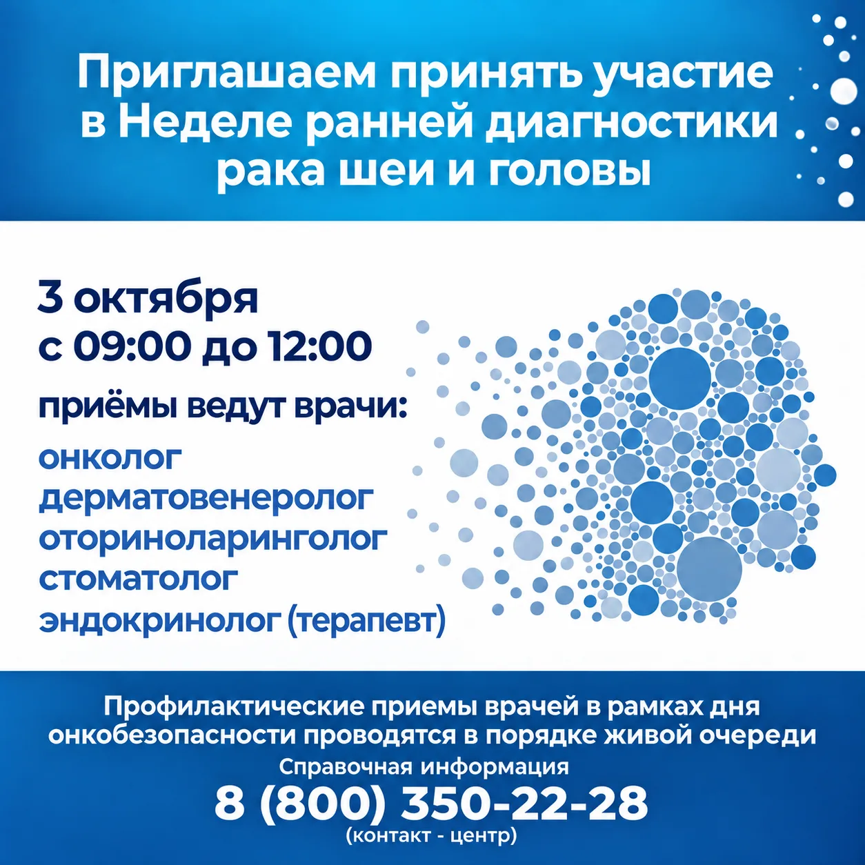Неделя ранней диагностики рака головы и шеи в Губкинской городской больнице