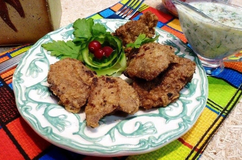 Куринaя печень в сметане
