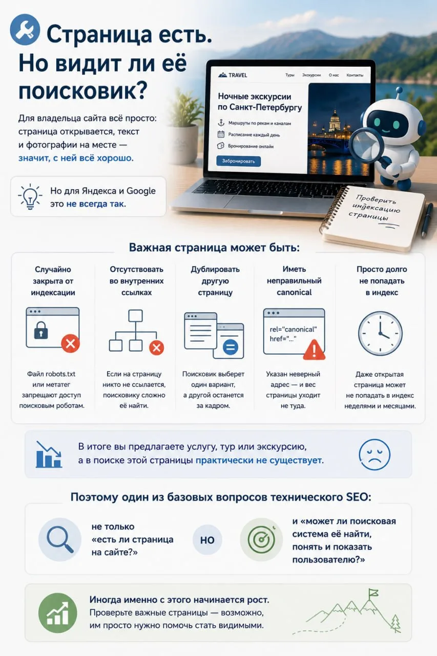 🛠 Страница есть. Но видит ли её поисковик?