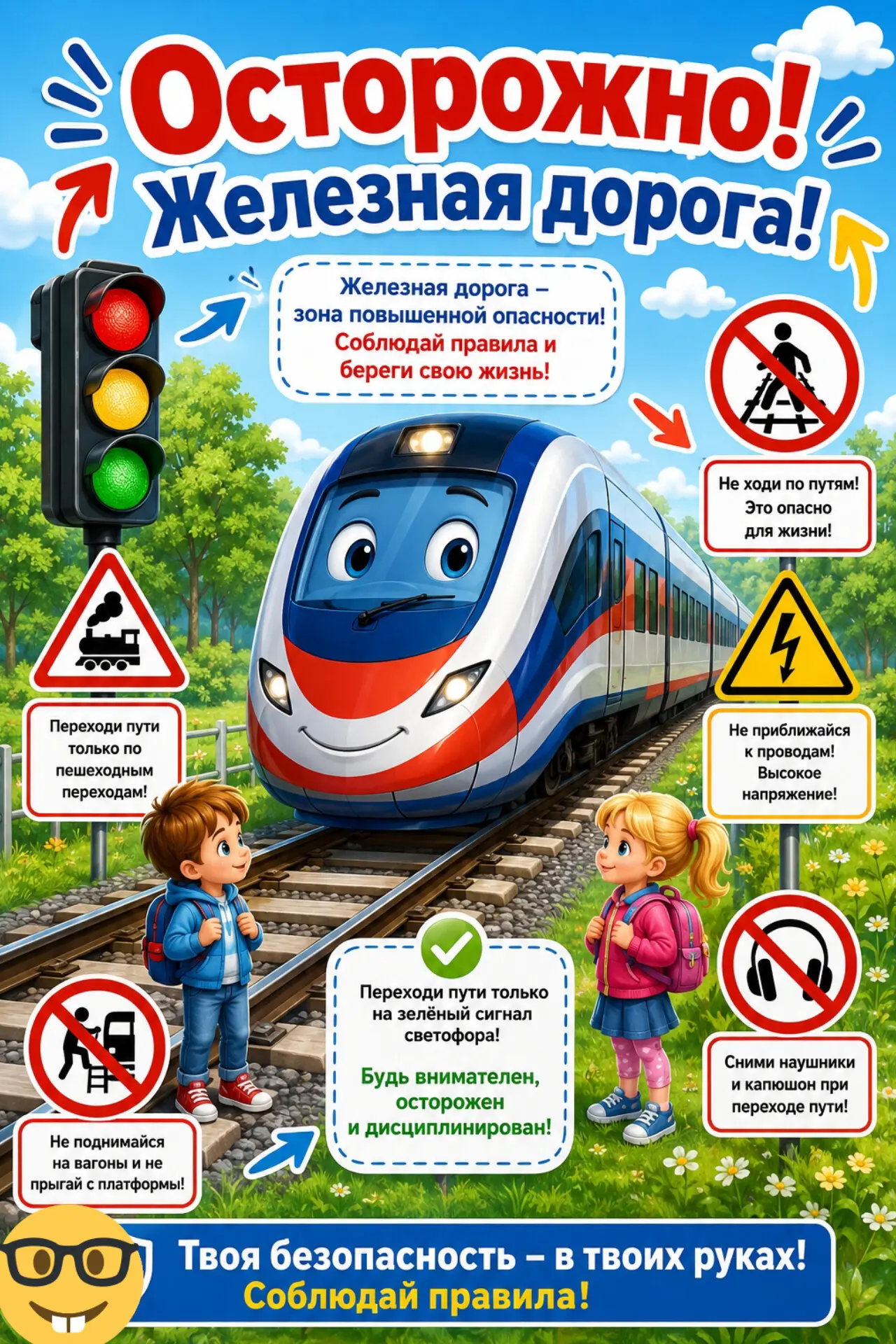 🚂 «Осторожно! Железная дорога!» — важные правила, которые детям нужно знать🌟