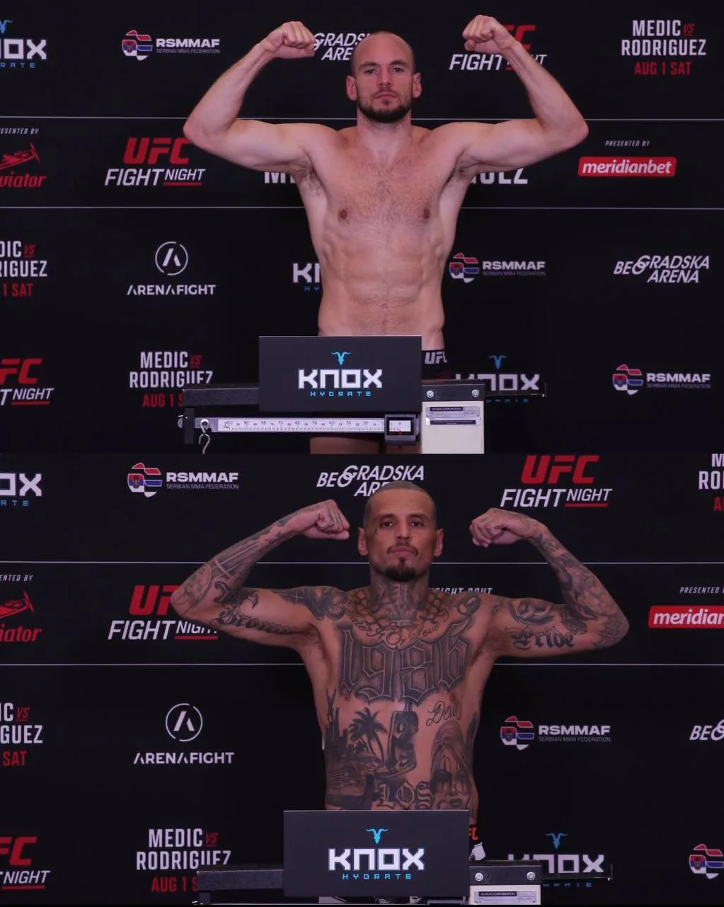 Главный бой турнира UFC Белград в силе! Медич и Родригез сделали одинаковый вес – 77,56...