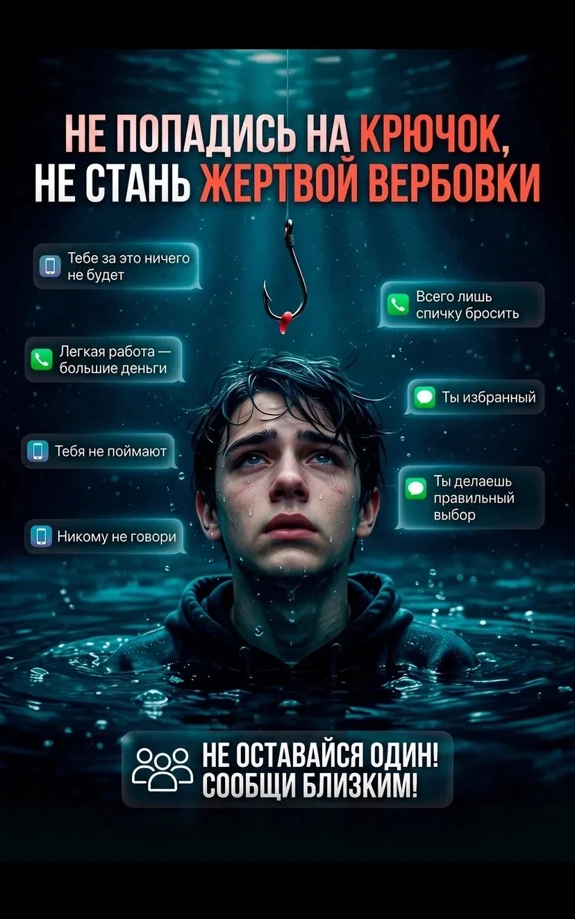 Не станьте жертвой вербовки. Будьте мудрее и предусмотрительнее. Безопасность начинаетс...