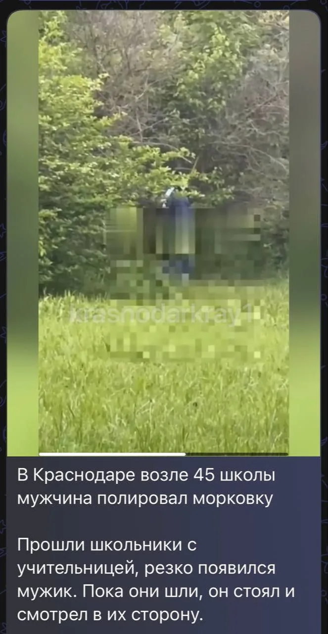 ‼️Полиция Краснодара проверит действия мужчины без штанов  На основании выявленной в сети Интернет и