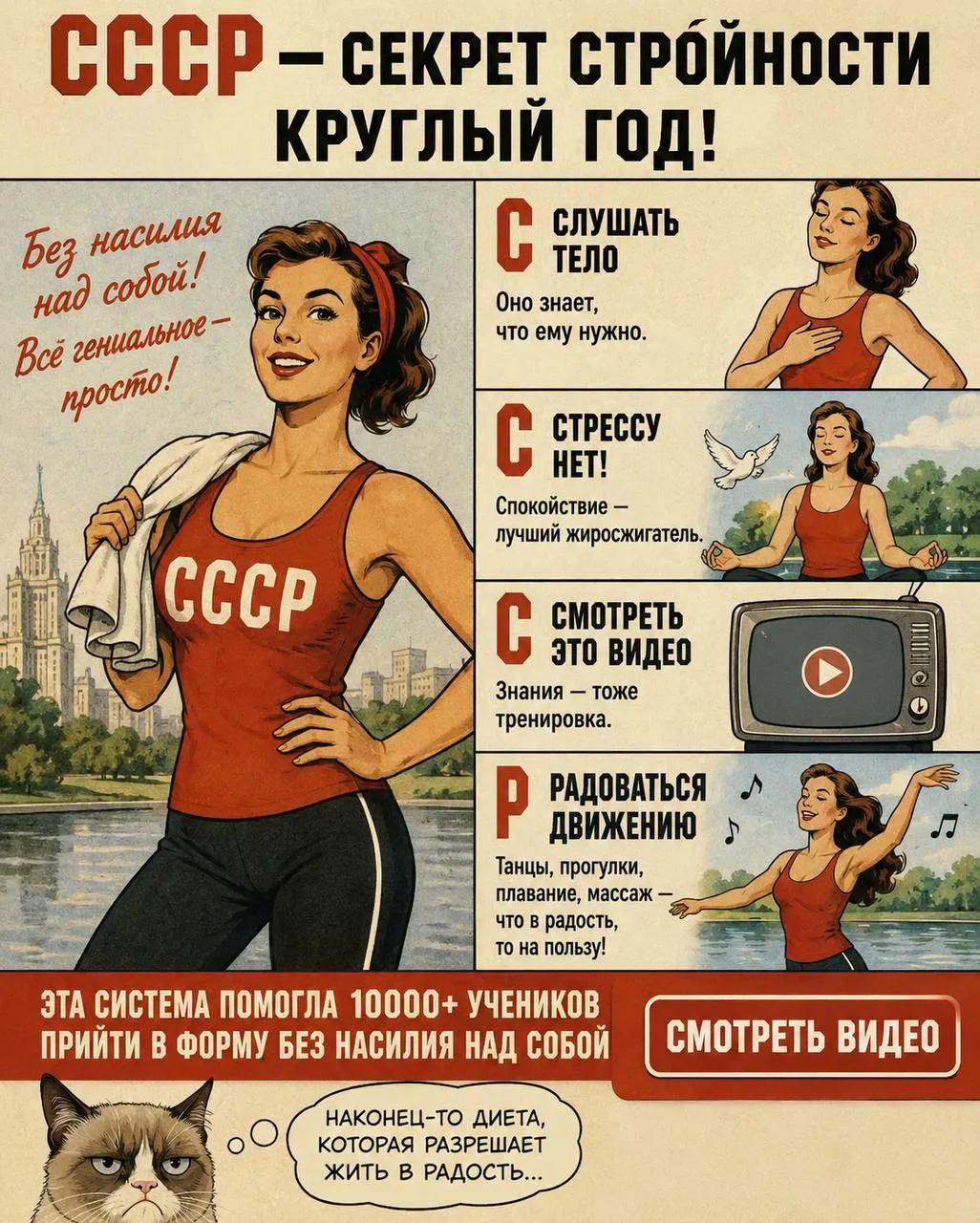 Как быть стройным круглый год по системе СССР?