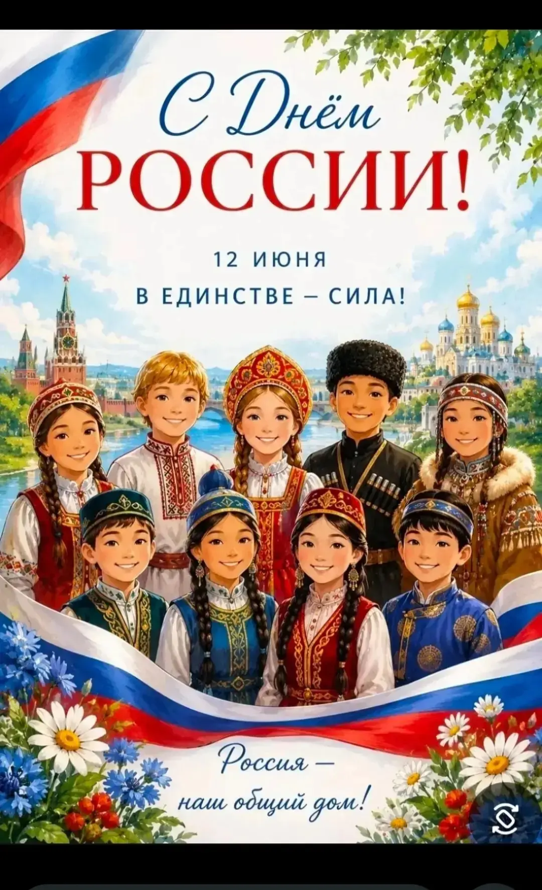 Друзья, поздравляем вас с Днём России! 🇷🇺  
12 июня мы отмечаем праздник нашей общей Родины, стран