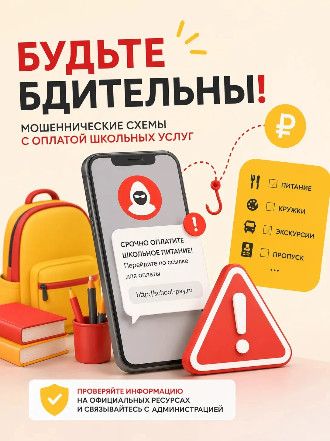 Будьте бдительны: мошеннические схемы с оплатой школьных услуг