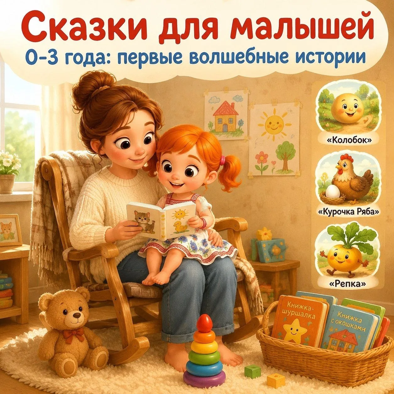 ✨Читаем сказки по возрасту ✨

Чтобы чтение приносило пользу, учитывайте возраст малыша:

- 0–3 года:
