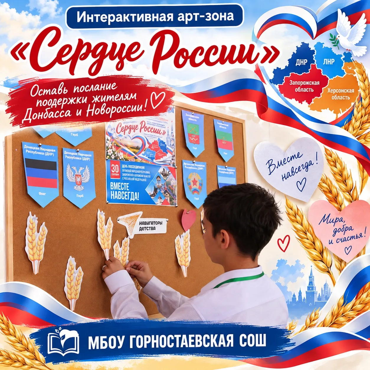🇷🇺❤️🌾 Интерактивная арт-зона — «Сердце России»🌾❤️🇷🇺