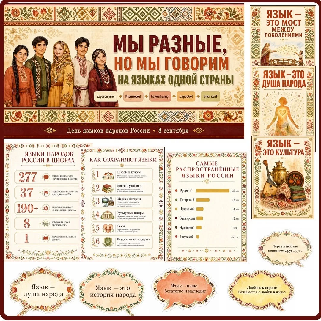 День языков народов Российской Федерации 🇷🇺 — праздник, который объединяет!🌎