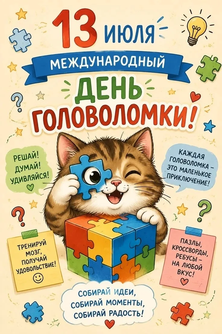 🔔Напоминалка дня🧩

👍Каждая головоломка - это маленькое приключение!