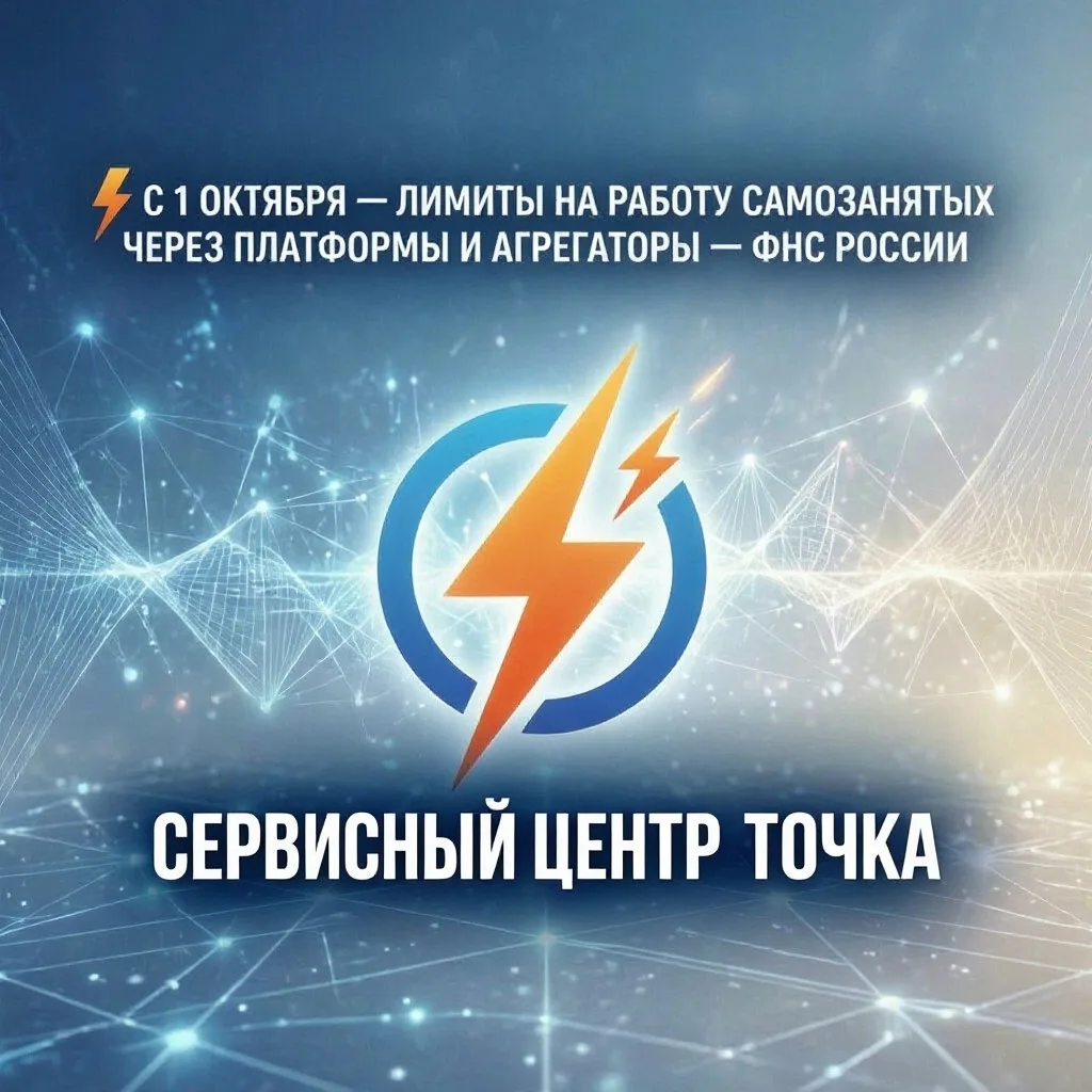 ⚡️ С 1 октября — лимиты на работу самозанятых через платформы и агрегаторы — ФНС России