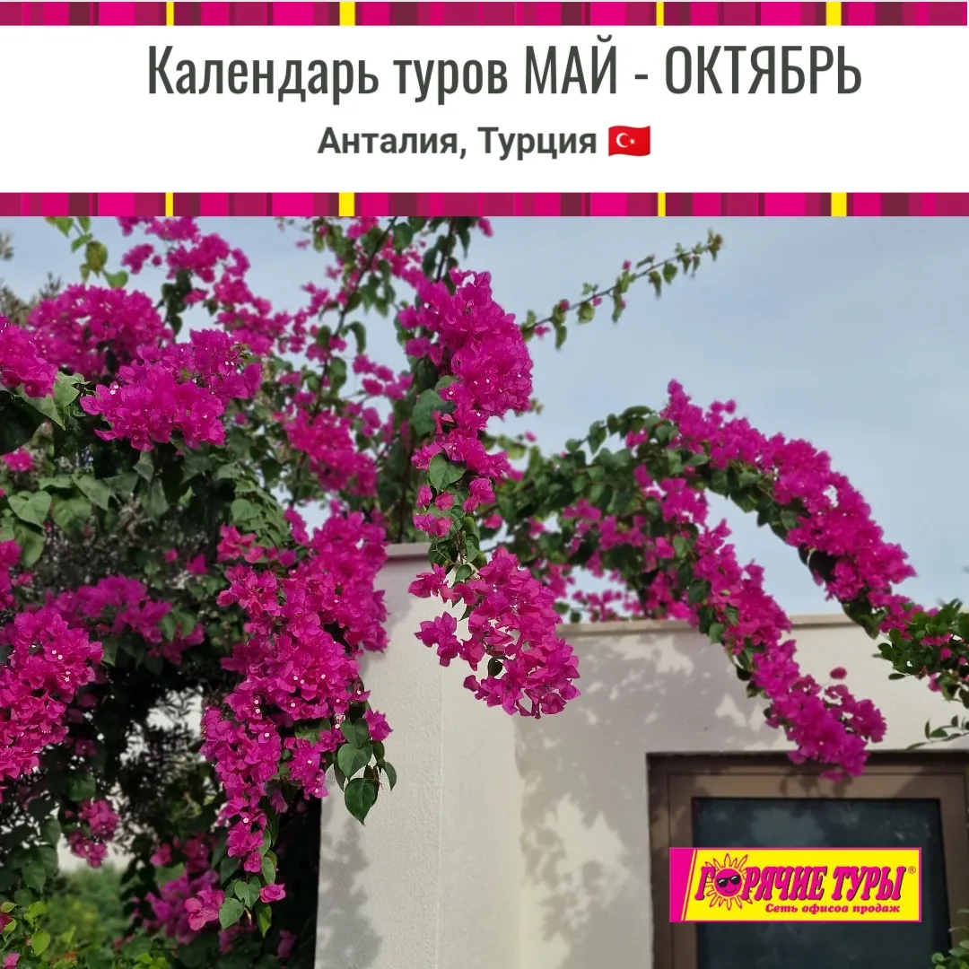 🗓️ Календарь туров — АНТАЛИЯ, ТУРЦИЯ 🇹🇷