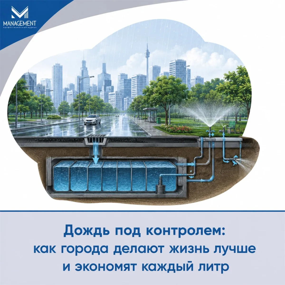 В Южной Корее некоторые города превращают дождевую воду в инструмент городского менеджм...