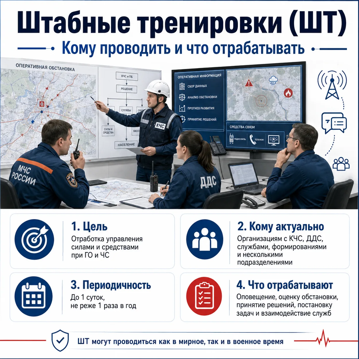 Штабные тренировки: кому проводить и зачем

❇️Продолжаем разбирать виды учений и тренировок по Прика