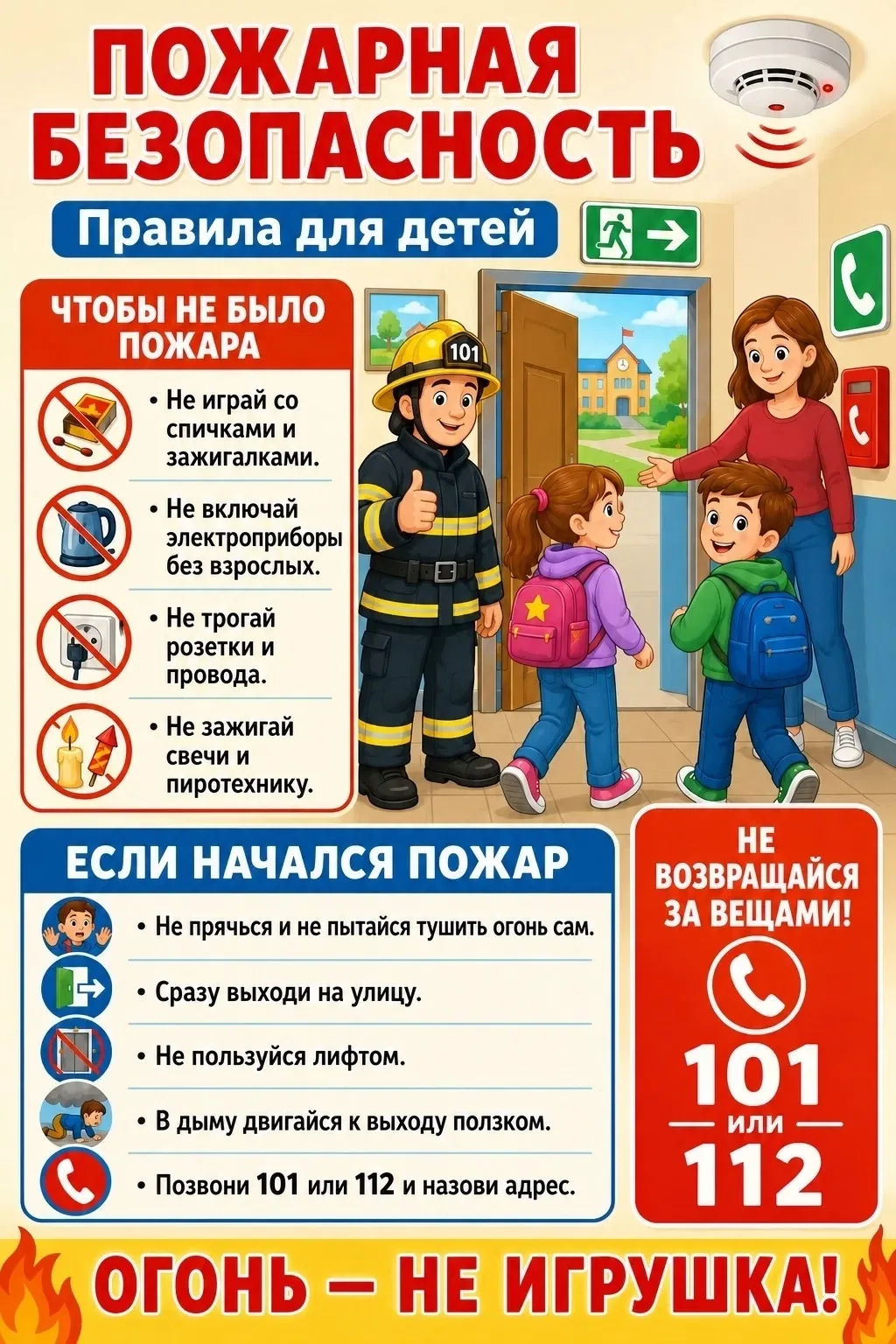 🔥 Пожарная безопасность: правила, которые спасают жизнь! Чему научить ребенка, чтобы о...