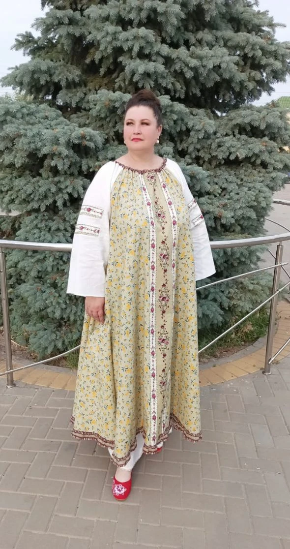 Платье в храм, для народного гуляния, прогулка по городу и просто для загородного дома!...